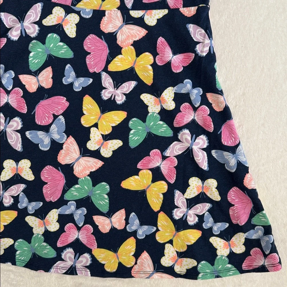 Wonder Nation | Butterfly Print Sleeveless Play Dress Blue/Multicolor (L 10-12) - Picture 6 of 13